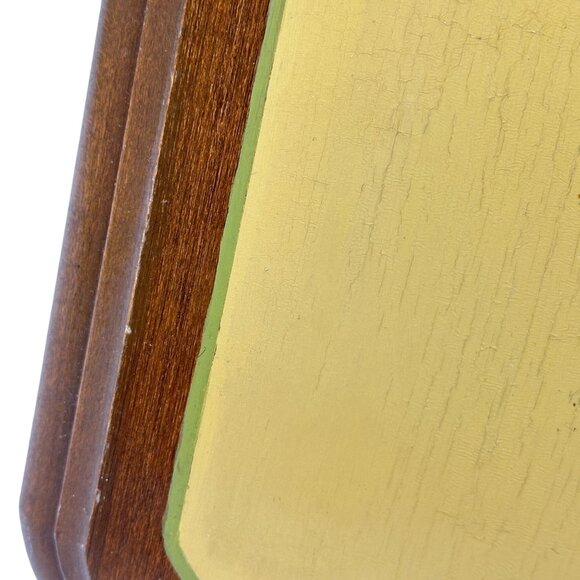 Vintage Hand-Painted Wooden Lemon Wall Plaque Key Holder Hook 1977 Cottagecore - Picture 9 of 12